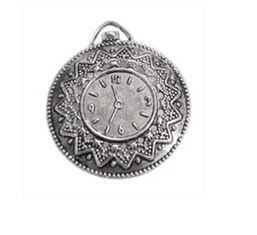 Metal charm Vintage clock by Fabscraps