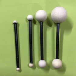 Wood ball tools for flower making - ideal for foamiran and silk foam (4 tools)
